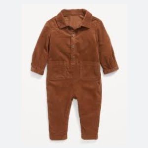 Old Navy Corduroy Long-Sleeve Jumpsuit, 3-6 Months